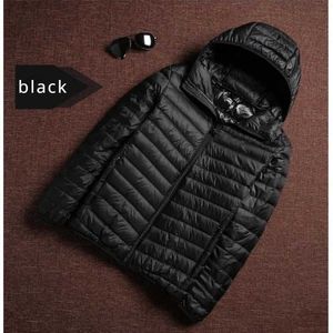 Męska marka Parkas wiosenna i jesienna moda Ultra Light Duck Down Down Mens Korean Street Clothing wełniana kurtka z kapturem ciepłe męskie ubranie Q240525