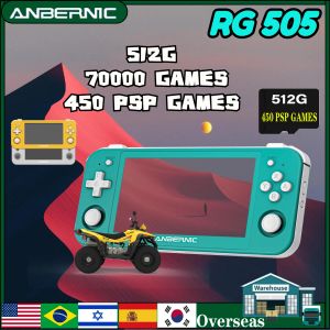 RG505 Hanbernic Handheld Game Console 4,95 Zoll OLED -Touchscreen Android 12 UNISOC Tiger T618 Kindergeschenke Geburtstagsgeschenk PSP
