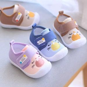 First Walkers Infant Kids Baby Cartoon Anti Kicking Functional Shoe Soft Sole Squeaky Sneakers Boy Causal Loafers Toddler Girl Non-slip Shoes Q240525