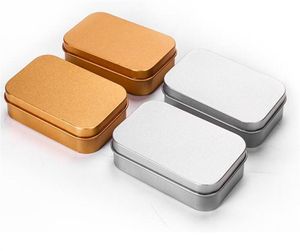 Contêiner de caixa de armazenamento de metal articulada retangular com lidmultipurpose propositas pequenas caixas de lata portáteis vazias xb9016203