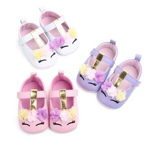 First Walkers Baby Mary Jane Shoes Toddler Girl 0-6-12 Month Prewalking Shoes Baby First Step Shoes Soft PU Cute Flower Spring Summer Sandal Q240525