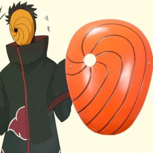 Japanische Anime Cosplay -Kostüm -Plastikmaske für Akatsuki Obito Madara Ninja Tobi Uchiha Halloween Maske Party Requisiten Accessoires