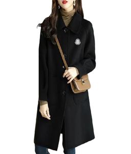 Winter Coat Women039S طية صدر طية صدر جيب معطف مختلط كبير الحجم الطويل من WOOL WOOL WOLD039S8533175