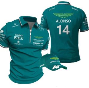 Fernando Alonso Mens camisetas F1 Aston Martin Polo Espanhol Racer Spanish 14 Camisas de alta qualidade As roupas podem ser enviadas para doar os chapéus 1136ess