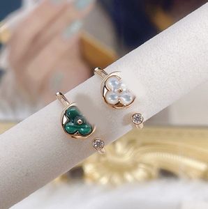 Designer ringar lyxmärke Gem Stone Mor-of-Pearl Clover Flower Crystal Band Rings 18K Gold 925 Silver Plated Open Ring Justerbar för kvinnor Fashion Jewelry Gift