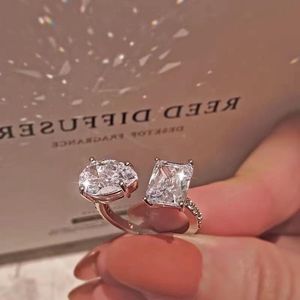 Urok woda upuść palcami laboratorium diamond 925 srebrne impreza ślubna Pierścienie dla kobiet osobisty urodzinowy prezent biżuterii iacnn