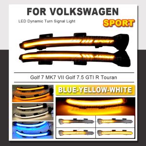 För VW Golf 7 Mk7 7,5 GTI R Sportsvan Touran L II LED Dynamisk Turn Signal Light Flasher Flowing Water Blinker Flashing Light