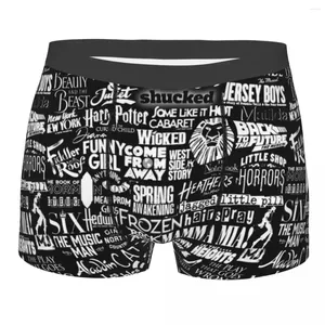 Underpants Broadway Logos Logos masculinos Boxer Briefes altamente respiráveis ​​de alta qualidade de estampa Idéia de presente