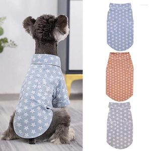 Vestuário para cães roupas de estimação de animais de estimação de um padrão de decoração de estrela fechada tipo de pulôver confortável para desgaste diário