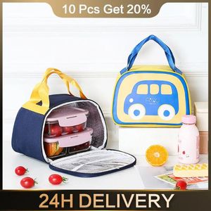 Обедосчетные мешки с изоляцией детской мультипликационная машина с изолированной сумкой для ланча портативный пикник школа Bento Thermal Cooler