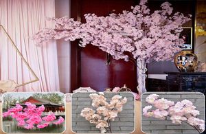 Decorative Flowers Wreaths 120cm Artificial Simulation Cherry Blossom Ribbon Pear Tree Branch Flowering Wedding Party Decor3136431