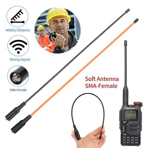 AR-771 AR-771C SMA-FEMALE VHF/UHFソフトアンテナハイゲインホイップラジオ用Baofeng UV-5R UV-82 BF-888S UV-17 21 Pro Walkie Talkie