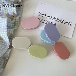 Candy Color Portable Mini Contact Lens Case Easy Carry Lenses Storage Box Eye Care Container with Mirror Lenses Box