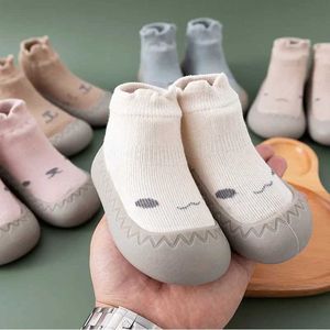 First Walkers Baby Shoes Kids Soft Rubber Sole First Walkers Children Sock Shoes Non-slip Floor Socks Toddler Sock Shoes 0-4Y Boy Girl Booties Q240525