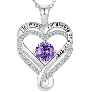 Love You Women s Necklace S Sterling Sier Wedding Anniversary Regalo per moglie e fidanzata Ladies Jewelry Cipant Collace per mamma figlia Nonna Anniversario