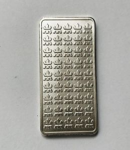 10 Pcs Non magnetic Royal CA Art Sivler Plated Bars 50 x 28 Mm 1 OZ Coin Decoration Bar With Different Laser Serial Number7830592
