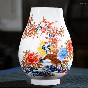 花瓶Jingdezhen Ceramicsリビングルーム花瓶の水