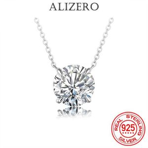 Pendant Necklaces D Color Moissanite Necklace for Woman Birthday Party Jewely with GRA 925 Sterling Sliver Plated 18k White Gold Necklace Q240525