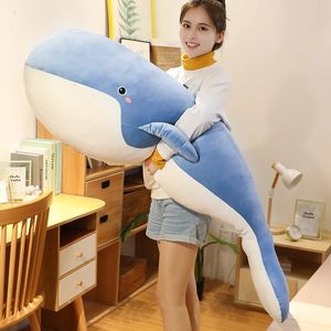 Dev boyutu peluş oyuncak deniz hayvan mavi balina yumuşak oyuncak doldurulmuş hayvan doğum günü hediyesi 240522