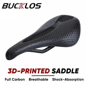 バックロス3DプリントバイクサドルカーボンファイバーウルトラライトホローMTBシート通気性3D印刷マウンテンロード自転車サドル240523