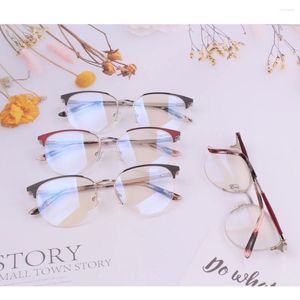 Sunglasses Frames Wholesale Half Rim Eye Glasses Women Round Oculos De Grau Femininos Brand Silicone Gafas Computer Goggles Reading