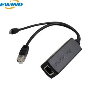 Ewind Gigabit Poe Splitter 48V a 5V12V Micro USB/Type-C/DC 10/10/1000Mbps Power sobre Ethernet com Cabo Isolado de Breakout