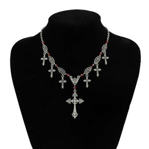 Hip Hop Jewelry Neckchain Cross Pendant Dark collarbone Chain Gothic Sweet Cool Necklace Unique