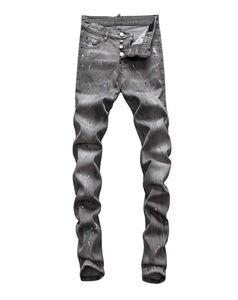 Mens Luxury Designer Jeans Denim Black Ripped Pants The Version Fashion Italy Brand Bike Motorcykel Rock Revival Slim Style2167847