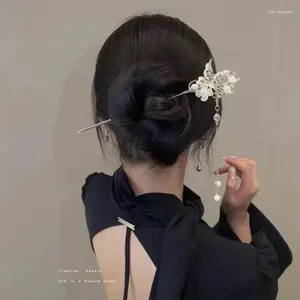 Clip per capelli freschi classici cinese panoramica cinese bacchetta farfalla orchide