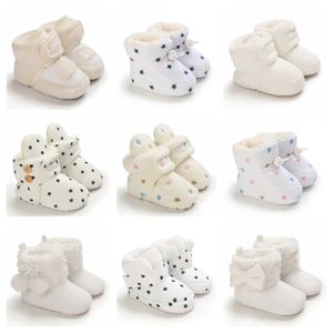 4L2U First Walkers Newborn baby socks and shoes boys and girls celebrity toddlers first walking boots cotton comfortable soft non slip warm baby crib shoes d240527