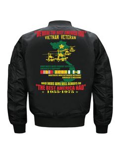 Herbst- und Wintermode neue Vietnam Air Force Men039s Black Lose Casual Jacke1633370