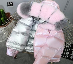 Women039s Down Parkas Ly Varey Lin Real Fur Coat Natural Fur Collar Winter Jacket Women 90 White Duck Down Double Sided Hood2883496