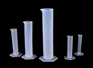 1 PCX 10ml1000ml Hexagon Bottom Transparent Measuring Plastic Graduated Cylinder Test Tube Laboratory Tool 10ml1000ml5730638