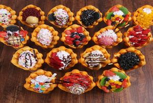 Ice Cream Hongkong Egg Waffle Model Simulation eggettes puff Egg Bubble Waffles Sample Dessert Window Display Fake Food Model222f9129713