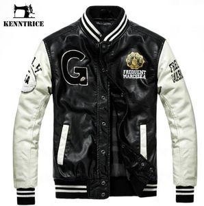 Ganzes Kenntrice Baseball Leder Jacke College Jaqueta Couro Men039s Pu Leder Jacke Street Jacke Hochwertiger Herbst 5408011