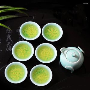 Teaware set celadon porslin teaset teset keramisk tekanna potten och kopp för present specialerbjudande