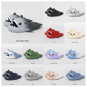 2024 designer woman sandal Summer Shark Slippers For Men Couples Indoor Outdoor Shark Slides Thick Soled Shoes Sandals Gradient Flip Flops