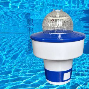 Automatisk solljus flytande klordispenser för pool för fontän inomhus utomhus över marken pool badtunnor tillbehör
