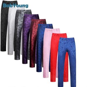 Men's Pants Red Mens Suit Pants Wedding Party Trousers Fashion Business Dress Pants Men Blue Black Pantnes Hombre White Slacks S-5XL 6XL Q0525