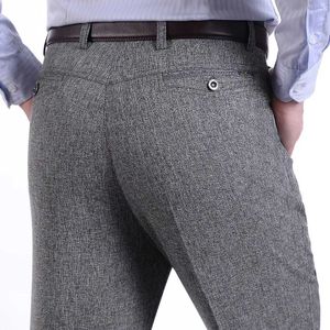 Men's Pants MRMT 2024 Brand Mens Trousers Middle-aged Men Trousers Casual Loose Thin Pants for Male Straight High Waist Man Trouser Pant Q240525