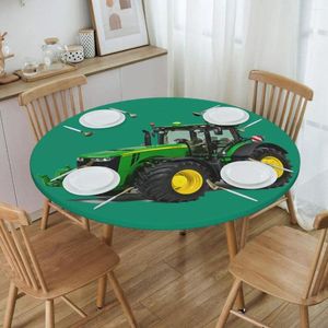 Toalha de mesa redonda redonda à prova d'água à prova de óleo Toeira de mesa com bordas elásticas de backup 45 