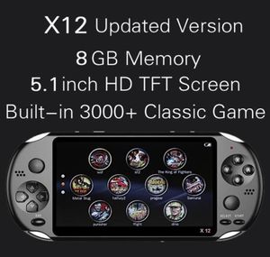 X12 Jogador portátil de Handheld 8GB Memória Consoles de videogame portáteis com 5125416975498