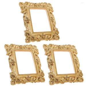 Cornici da 3 pezzi decorazioni per unghie oro uniche decorazioni per unghie per una piccola cornice per immagini in resina piccola po oro