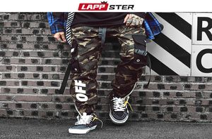 LAPPSTER Men Streetwear Ribbons Cargo Pants Mens Camouflage Joggers Hip Hop Korean Fashions Designer Camo Sweatpants INS 2011106255630