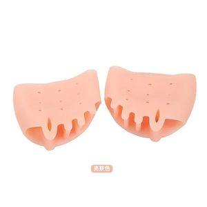 Pads de cinco buracos de antepé dos pés do dedo do dedo do pé do pé de alívio do pé de alívio do pé de silicone do dedo do dedo do pé Hallux Valgus Corrector