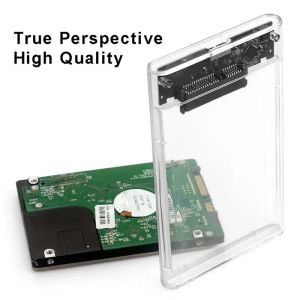 Harddisk Boxs USB 3.0 2.5 Inch HDD SSD Shell SATA Hdd Box Enclosure Hard Drive Disk Box Cable 5 Gbps Support 2TB UASP for Laptop