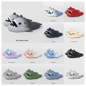 Topp tofflor Sommar 2024 Designer Shark Sliders Män Kvinnor Slides Blue Memory Foam Sandaler Mjuk tjock kudde Slipper Cloud Inomhus utomhus