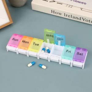 Rese Pill Box Plastic Pill Case Weekly Medicine Storage Organizer Container Drug Tablet Dispenser Independent Lattice Holder