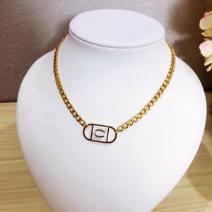 Luxury Designer Brand Double Letter Pendant Necklaces Chain 18K Gold Plated Stainless Steel Sweater New klace for Wedding Jewerlry Accessorie