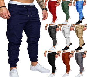 MEN039S Casual Elastyczny talia spodnie do joggera Szorty ładunkowe dla mężczyzn Długość kostki spodnie mody dresowe plus rozmiar M4X6896043